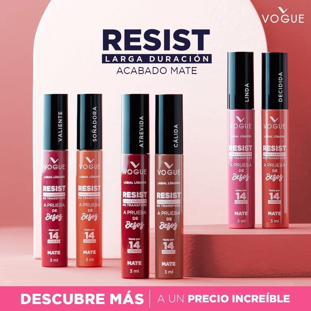 Labial Vogue Resist a Prueba de Besos