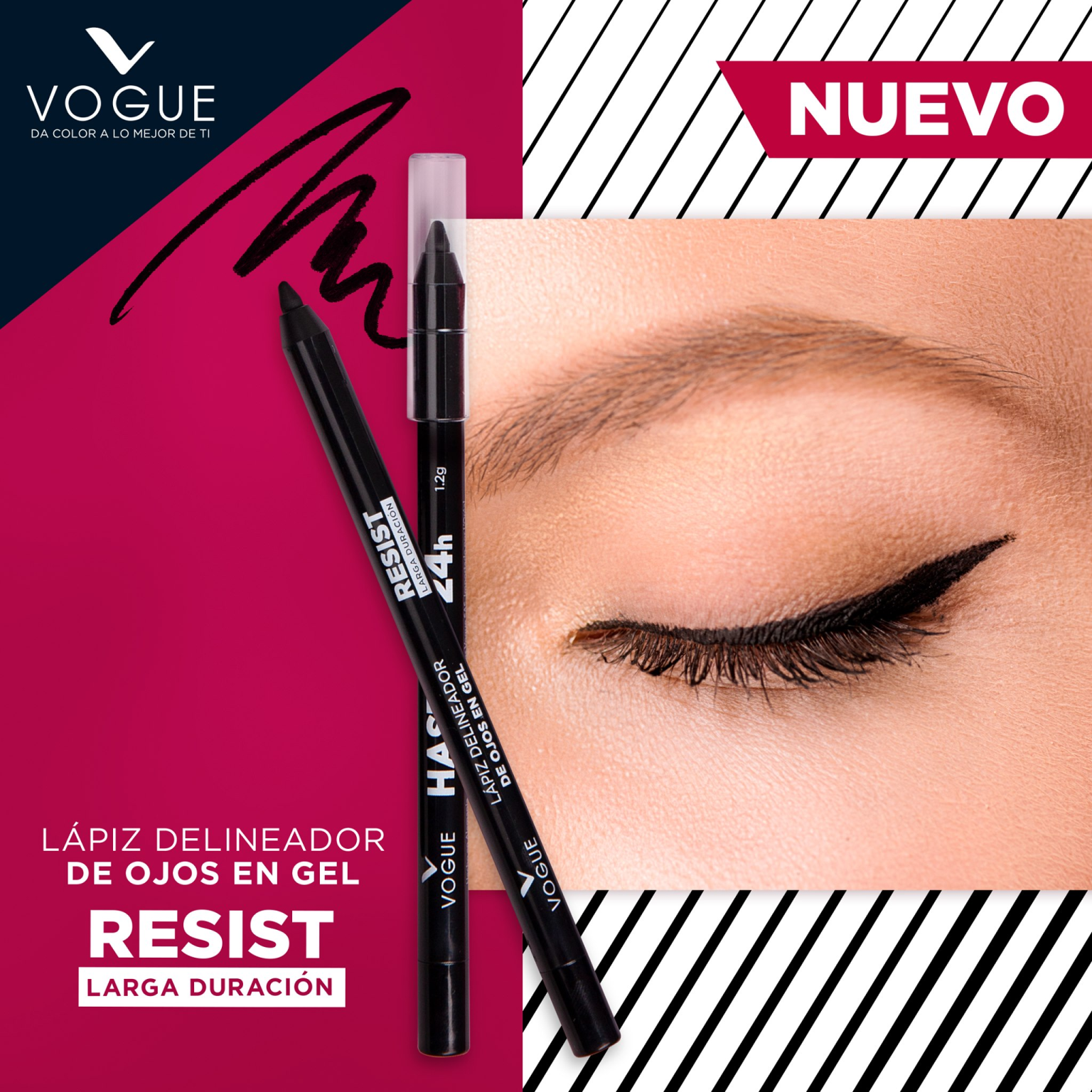 VOGUE Delineador Gel Resist 24 Horas